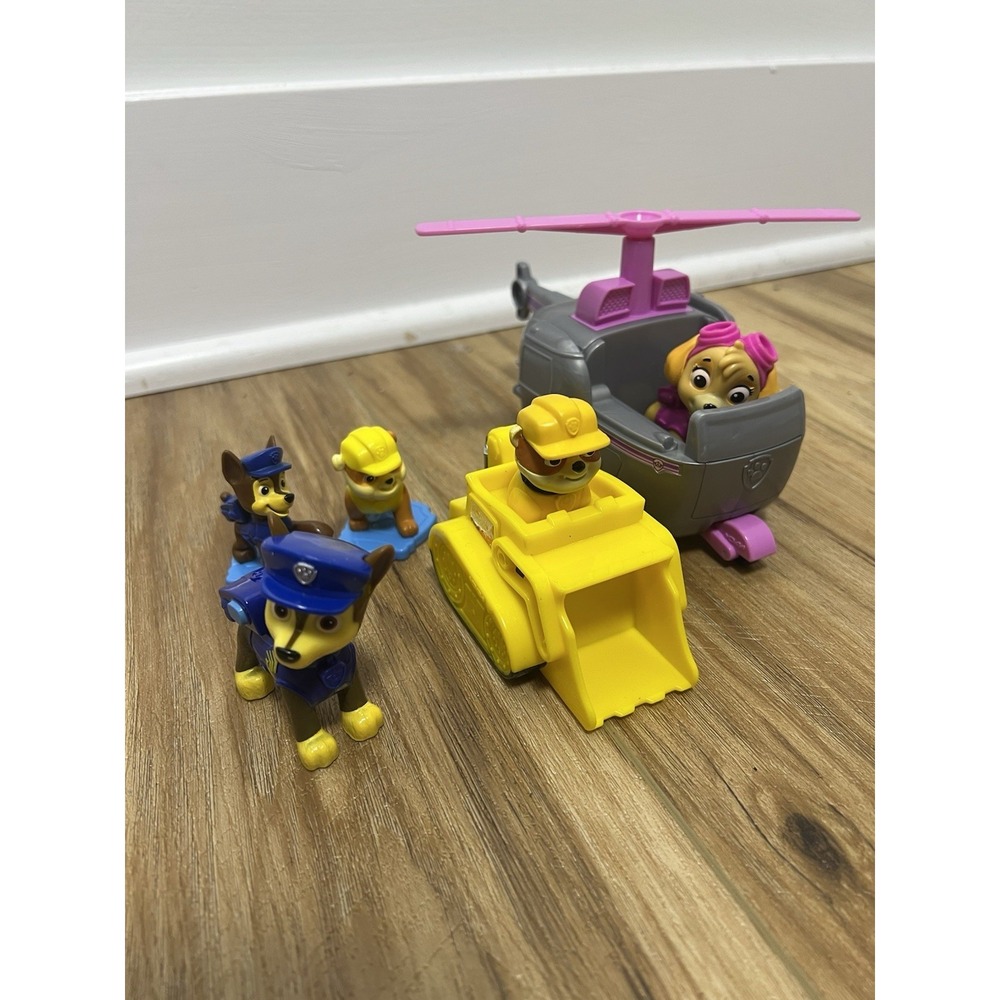 Paw Patrol‎ Figure Lot Chase Skye Helicopter Rubble Caketoppers Nickelodeon